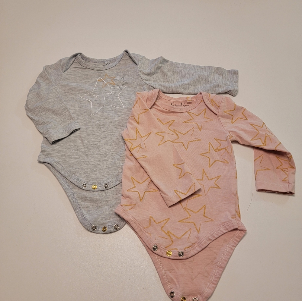 Jessica Simpson long sleeve star 6-9 month 2 pack